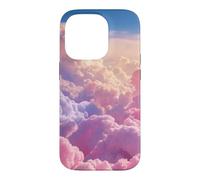 Dreamy Pink and Purple Clouds Sky Decor Girly Girl Esthétique Coque pour iPhone 14 Pro