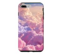 Dreamy Pink and Purple Clouds Sky Decor Girly Girl Esthétique Coque pour iPhone 7 Plus/8 Plus
