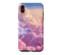 Dreamy Pink and Purple Clouds Sky Decor Girly Girl Esthétique Coque pour iPhone XS Max