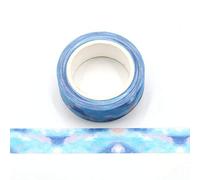 Dreamy Ruban adhésif décoratif en washi dépoli Bleu 15 mm x 5 m