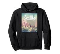Dreamy Seattle Skyline and Space Needle Sweat à Capuche