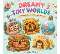DREAMY TINY WORLDS 2: A Cozy Coloring Book of Hidden Places Inside Everyday Objects | Cute Animal Miniature Worlds for Relaxation and Stress Relief