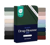 Dreamzie - Drap Housse 100x200 Bonnet 35 cm | Microfibre Ultra Douce - Matelas Épais - Oeko-Tex | Confort, Respirabilité, Entretien Facile - Vert