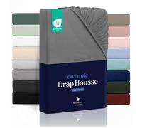 Dreamzie - Drap Housse 140x200 Bonnet 35 cm | Microfibre Ultra Douce - Matelas Épais - Oeko-Tex | Confort, Respirabilité, Entretien Facile - Anthracite