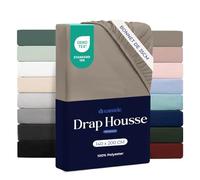 Dreamzie - Drap Housse 140x200 Bonnet 35 cm | Microfibre Ultra Douce - Matelas Épais - Oeko-Tex | Confort, Respirabilité, Entretien Facile - Lin