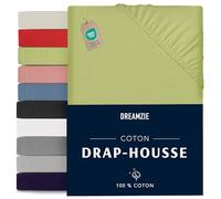 Dreamzie - Drap Housse - 80x160-100% Jersey Coton Certifié Oeko Tex - Vert - Drap Housse 80x160 Enfant