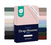 Dreamzie - Drap Housse 80x200 Enfant Bonnet 35 cm | Microfibre Ultra Douce - Matelas Épais - Oeko-Tex | Confort, Respirabilité, Entretien Facile - Rose
