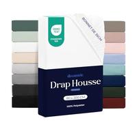 Dreamzie - Drap Housse 80x200 Enfant Bonnet 35 cm | Microfibre Ultra Douce - Matelas Épais - Oeko-Tex | Confort, Respirabilité, Entretien Facile - Blanc