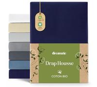 Dreamzie - Drap Housse 90/100x200 cm - 100% Coton Bio - Hypoallergénique