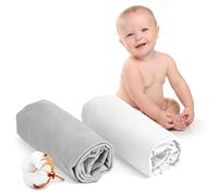 Dreamzie - Drap Housse - Lot de 2-60x120cm - 100% Coton Jersey