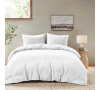 Dreamzie - Housse de Couette 200x200 cm avec 2 Taie Oreiller 65x65 cm - Blanc - Parure de Lit 200x200 Adulte en 100% Microfibre - Certifié sans Produits Chimiques (Oeko TEX)