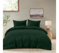 Dreamzie - Housse de Couette 240x220 cm avec 2 Taie Oreiller 50x70 cm - Vert - Parure de Lit 240x220 Adulte en 100% Microfibre - Certifié sans Produits Chimiques (Oeko TEX)