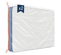 Dreamzie - Housse Matelas Demenagement avec Zip Pratique - Housse Plastique Rangement Matelas - Housse Matelas 180x200 cm (Epaisseur 30 cm) en Plastique - Lot de 2