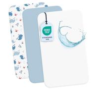 Dreamzie Lot de 2 Drap Housse Cododo + 1 Protege Matelas Impermeable Enfant - 50x83 cm - 100% Coton pour Berceaux, Matelas Cododo - Motif Ocean