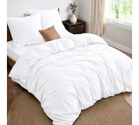 Dreamzie - Parure de Lit 140x190-4 Pièces - Blanche - Microfibre Douce | Housse de Couette 220x240 · 2 Taies Oreiller 65x65 · Drap Housse 180x200 · OEKO-TEX · Linge de Lit Adulte · Infroissable