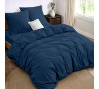 Dreamzie Parure de Lit 160 x 200 4 Pièces Housse de Couette 240x260 cm + Drap Housse 160 x 200 cm avec 2 taies d'oreillers 65x65 cm 240x260 Parure 100 Fils/cm² en Microfibre - Oeko-Tex