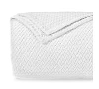 Dreamzie Plaid Canape à Motif Chevron et Toucher Doux 150 x 200 cm - Blanc - Plaid Canapė en Microfibre 100% Polyester 260gsm, Couverture Polair