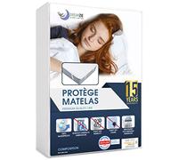 Protege Matelas 120x200 cm Imperméable Oeko TEX par Dreamzie - Alèse en Coton Respirant avec 4 Coins Elastiques