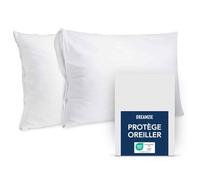 Dreamzie Protège Oreiller 50x70 cm - Lot de 2 - Imperméable et Oeko-TEX - Housse Oreiller avec Fermeture Éclair