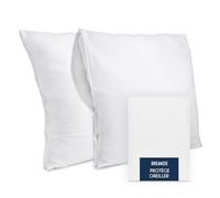 Dreamzie Protège Oreiller 60x60 cm - Lot de 2 - Imperméable et Oeko-TEX - Housse Oreiller avec Fermeture Éclair