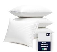 Dreamzie Protege Oreiller 65x65 cm - Lot de 4 Protège Oreiller 65x65 Imperméables - Anti-Acariens, Oeko-Tex - Lavables à 90°C - pour Bébé & Peaux Sensibles