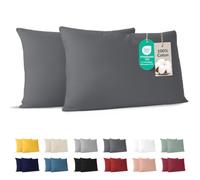 Dreamzie - Taie d'oreiller 40x60 cm - Lot de 2-100% Coton - Anthracite