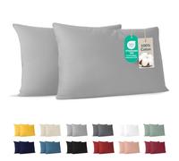 Dreamzie - Taie d'oreiller 40x60 cm - Lot de 2-100% Coton - Gris