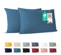 Dreamzie - Taie d'oreiller 40x70 cm - Lot de 2-100% Coton - Bleu