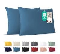 Dreamzie - Taie d'oreiller 50 x 70 cm - Lot de 2-100% Coton - Bleu