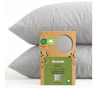 Dreamzie - Taie d'oreiller 50x50 cm - Lot de 2-100% Coton Bio - Gris