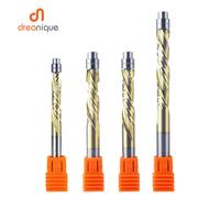 Dreanique 1pc 6MM 6.35MM 8MM roulement en carbure monobloc guidé fraises à Compression spirale affleurante garniture bois tondeuse Bit