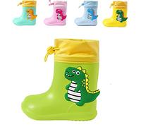 DRECAGE Bottes de Pluie Bottes de Wellington Mixte Enfant pour Fille et Garçon imperméable antidérapant Chaussures de Pluie en Caoutchouc à l'extérieur Vert 29 EU Taille de l'étiquette 190
