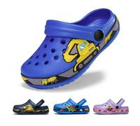 DRECAGE Sabots Enfant Été Chaussons Garçons Filles Pantoufles EVA Clogs Tongs Sandales de Plage à Enfiler Piscine de Jardin Antidérapage Blue31 EU