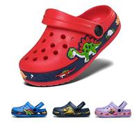 DRECAGE Sabots Enfant Été Chaussons Garçons Filles Pantoufles EVA Clogs Tongs Sandales de Plage à Enfiler Piscine de Jardin Antidérapage Red 24 EU