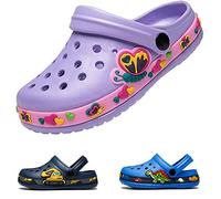 DRECAGE Sabots Enfant Été Chaussons Garçons Filles Pantoufles EVA Clogs Tongs Sandales de Plage à Enfiler Piscine de Jardin Antidérapage Purple 30 EU