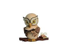 Drechslerei Kuhnert Figurine d'encens en forme de chouette avec livres en bois massif, env. 15 cm, fabriquée en Allemagne
