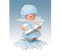 Drechslerei Kuhnert Flocon de neige avec bébé garçon - 5 cm