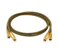 DREEK 1 paire de câbles audio 2 à 2 mâles vers mâle, câble audio plaqué or for home cinéma, DVD, TV, amplificateur, CD, boîte de son(0.5 Meters)