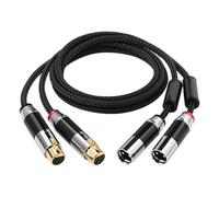 DREEK Câble Audio Symétrique Mâle Vers Femelle En Cuivre Monocristallin Plaqué Argent For Mixeur, Microphone, Enregistrement En Studio Et Équipement De Sonorisation Live.(2 Meters)