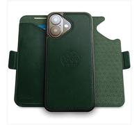 dreem Coque pour iPhone 17, Étui de Téléphone Révolutionnaire avec Support, en Cuir Végan, Coque Magnétique Détachable, Protection RFID, Boîte-Cadeau [Fibonacci:Green]