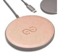 Dreem Empower Magnetic Wireless Charger Pad - Compatible avec MagSafe pour iPhone 17/16/15/14/13/12 & Qi-Certified Devices - Premium Vegan Leather [Rose]
