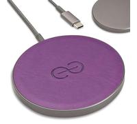 Dreem Empower Magnetic Wireless Charger Pad - Compatible avec MagSafe pour iPhone 17/16/15/14/13/12 & Qi-Certified Devices - Premium Vegan Leather [Pourpre]