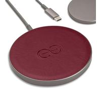 Dreem Empower Magnetic Wireless Charger Pad - Compatible avec MagSafe pour iPhone 17/16/15/14/13/12 & Qi-Certified Devices - Premium Vegan Leather [Bourgogne]