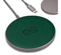 Dreem Empower Magnetic Wireless Charger Pad - Compatible avec MagSafe pour iPhone 17/16/15/14/13/12 & Qi-Certified Devices - Premium Vegan Leather [Vert]
