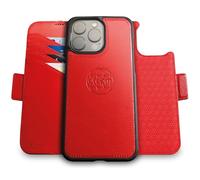 Dreem Étui Portefeuille Magnétique Amovible, Coque pour iPhone 15 Pro Max | Coque avec support inédit ver/hor, porte-cartes anti-RFID, compatible MagSafe, coffret cadeau [Fibonacci: Rouge]