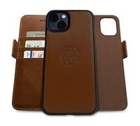 dreem Fibonacci Compatible avec iPhone 13 Mini funda cartera / 2-en-1 étui Antichoc et Folio Amovible en Cuir végétal, Compatible MagSafe, Protection RFID [Chocolat]