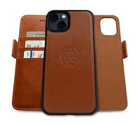 dreem Fibonacci Compatible avec iPhone 13 Mini funda cartera / 2-en-1 étui Antichoc et Folio Amovible en Cuir végétal, Compatible MagSafe, Protection RFID [Caramel]
