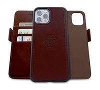 dreem Fibonacci Compatible avec iPhone 13 Pro funda cartera / 2-en-1 étui Antichoc et Folio Amovible en Cuir végétal, Compatible MagSafe, Protection RFID [Café]