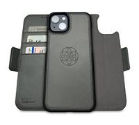 dreem Fibonacci Compatible avec iPhone 14 Plus funda cartera / 2-en-1 étui Antichoc et Folio Amovible en Cuir végétal, Compatible MagSafe, Protection RFID [Gris]