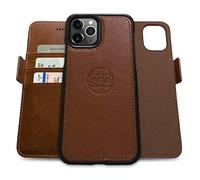 dreem Fibonacci Coque iPhone 12 & 12 Pro Magnetique Antichoc | Etui Portefeuille 2-en-1 avec Stand Amovible 2 Positions | TPU Vegan Fin| Protection RFID | Chocolat